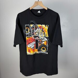 Y2K Monster Jam Maximum Destruction Max D Creator Of Chaos Black T Shirt 2XL